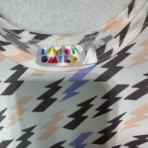 Dotdotsmile Dress Size 7 Tank Lighting Bolts Print New With Tags - Picture 4 of 5